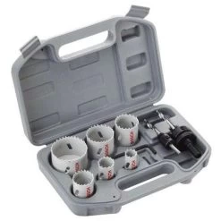 BOSCH-Koffer: 6 Lochsägen + 2 Adapter + 1 Inbusschlüssel - 2608580868