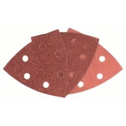 Bosch Accessories 2607019500 Deltaschleifpapier-Set Mit Klett, Gelocht Körnung 60, 120, 240 Eckmaß
