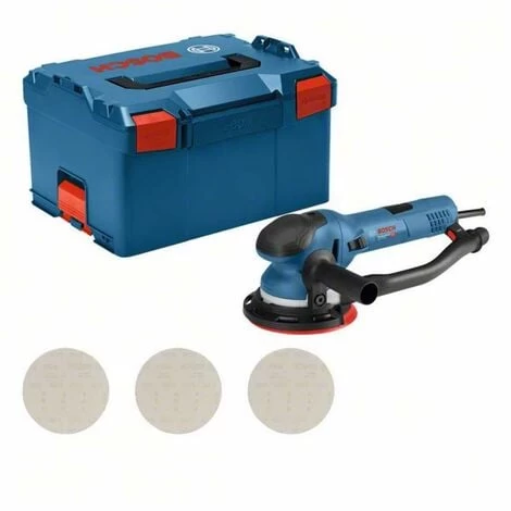 Bosch Professional Bosch Exzenterschleifer GET 75-150, L-BOXX, 3 X Schleifblatt M480, Zubehör 4 Bosch Professional Bosch Exzenterschleifer GET 75-150, L-BOXX, 3 X Schleifblatt M480, Zubehör – Bild 2