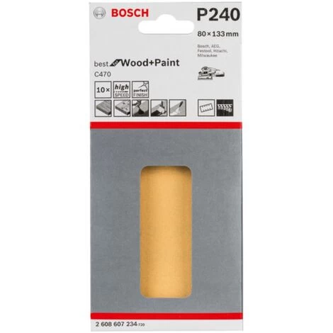 Bosch 80x133mm Schleifblatt-Set Best For Wood 10-tlg Korn 240 4 Bosch 80x133mm Schleifblatt-Set Best For Wood 10-tlg Korn 240 – Bild 2