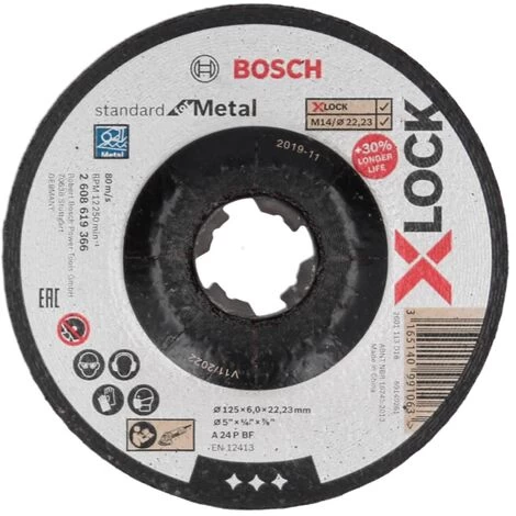 Bosch Expert X-LOCK Standard For Metal Schruppscheibe 125 X 22,23 Mm 10 Stk. ( 10x 2608619366 ) Gekröpfte Schruppscheibe 4 Bosch Expert X-LOCK Standard For Metal Schruppscheibe 125 X 22,23 Mm 10 Stk. ( 10x 2608619366 ) Gekröpfte Schruppscheibe – Bild 2