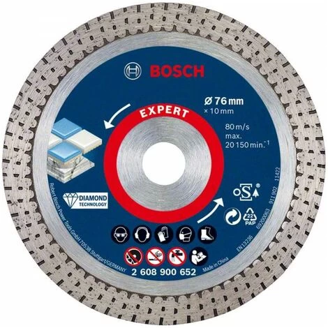 Bosch EXPERT HardCeramic 76 mm Diamanttrennscheiben 76 X 1,5 X 10 mm, Für Mini-Winkelschleifer 3 Bosch EXPERT HardCeramic 76 mm Diamanttrennscheiben 76 X 1,5 X 10 mm, Für Mini-Winkelschleifer
