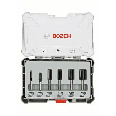 Bosch 6 Tlg Nutfräser Set 8mm Schaft 3 Bosch 6 Tlg Nutfräser Set 8mm Schaft