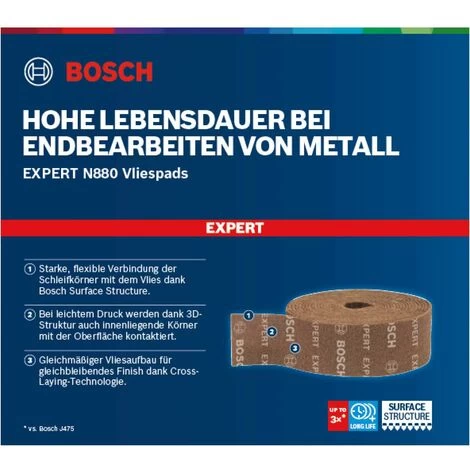 Bosch Expert N880 Vliesrolle Zum Handschleifen, 115 mm X 10 m, Allzweck, Für Handschleifer 4 Bosch Expert N880 Vliesrolle Zum Handschleifen, 115 mm X 10 m, Allzweck, Für Handschleifer – Bild 2