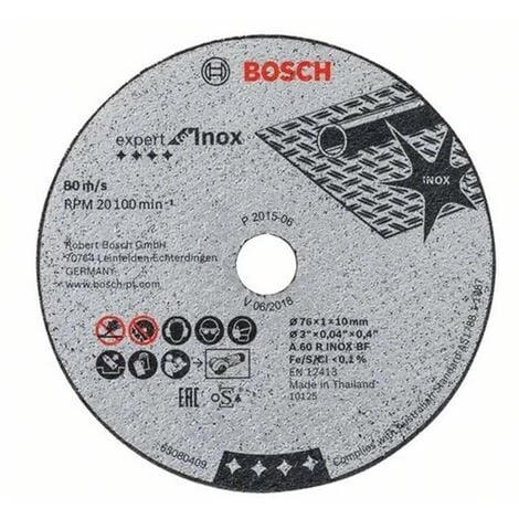 Bosch Trennscheiben Expert For Inox 76 Mm 5 Stück Für GWS 10,8-76 V-EC 3 Bosch Trennscheiben Expert For Inox 76 Mm 5 Stück Für GWS 10,8-76 V-EC