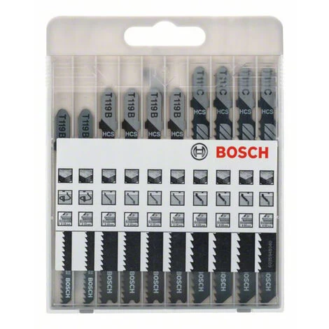 Bosch Accessories 2607010629 Stichsägeblatt-Set Basic For Wood, 10-teilig 1 Set 4 Bosch Accessories 2607010629 Stichsägeblatt-Set Basic For Wood, 10-teilig 1 Set – Bild 2