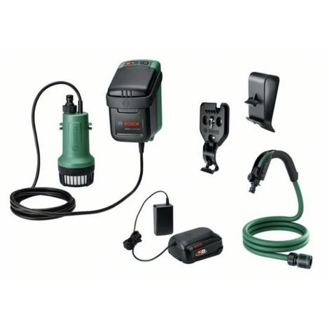 Bosch Akku-Regenwasserpumpen GardenPump 18V-2000 1x Akku 2.5Ah 1x Ladegerät AL 1810 CV 3 Bosch Akku-Regenwasserpumpen GardenPump 18V-2000 1x Akku 2.5Ah 1x Ladegerät AL 1810 CV