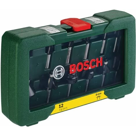 Bosch 12-teiliges HM-Fräser-Set (8 Mm Schaft) 4 Bosch 12-teiliges HM-Fräser-Set (8 Mm Schaft) – Bild 2