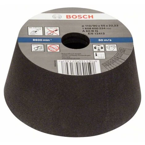 Bosch Schleiftopf, Konisch-Metall/Guss 90 Mm, 110 Mm, 55 Mm, 60 3 Bosch Schleiftopf, Konisch-Metall/Guss 90 Mm, 110 Mm, 55 Mm, 60