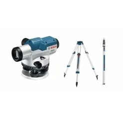 Bosch Optisches Nivelliergerät GOL 26G + Baustativ BT160 + Messlatte GR500