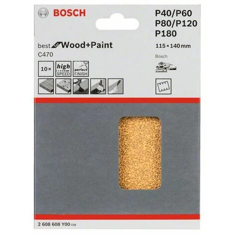 Schleifblatt C470, 10er-Pack Bosch 2608608Y00 4 Schleifblatt C470, 10er-Pack Bosch 2608608Y00 – Bild 2